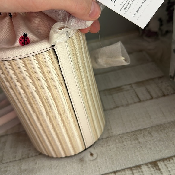 Nwt Kate spade other Dottie embroidered straw Dottie ladybug cylinder bag - Picture 7 of 13
